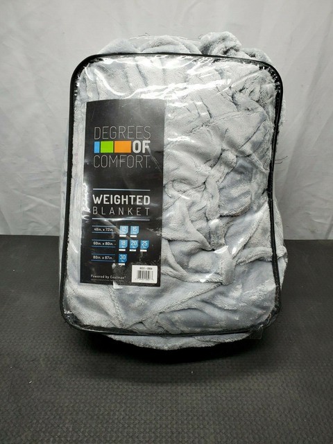 New Degrees of Comfort Weighted Blanket 60x80 20 lbs Grey | eBay