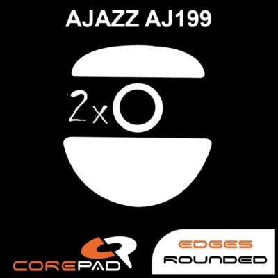 Corepad Skatez Ajazz AJ199 Hyperglides Ersatz Mausfüße Mausgleiter Teflon PTFE