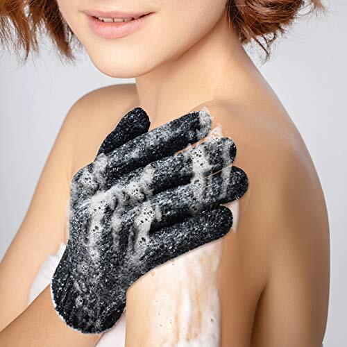4 pares de guantes exfoliantes de doble cara guantes de ducha para cara corporal - Imagen 3 de 7