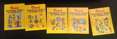 Vintage Walt DISNEY's Wonderful World of Knowledge Year Book 1980 - 1990 lot