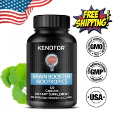 Brain Booster 30 To 120 Capsules Supports Focused Energy Memory and Clarity