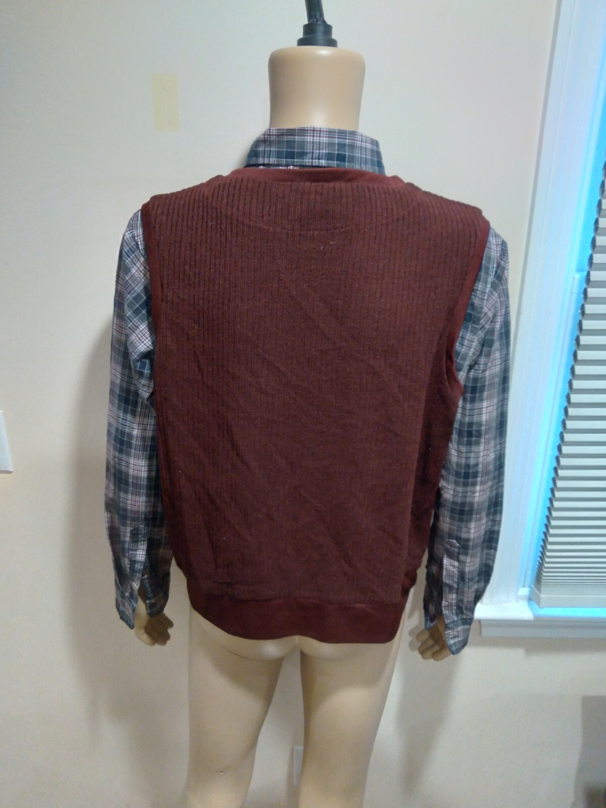 VINTAGE HABAND MENS LAYERED SWEATER VEST SHIRT PLAID … Gem