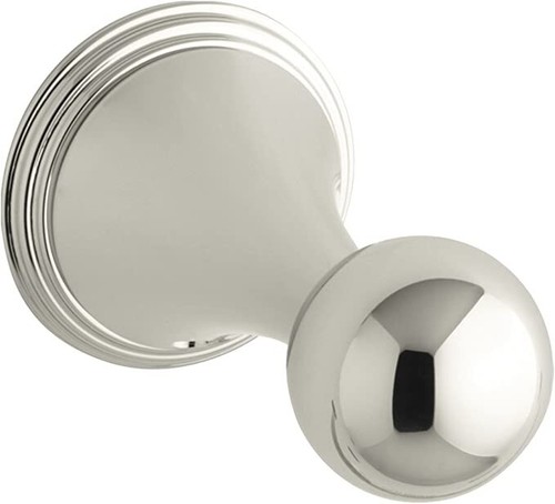 Finial Robe Hook KOHLER K-364-SN Finial Robe Hanger / Towel Hook, Vibrant Polished ...