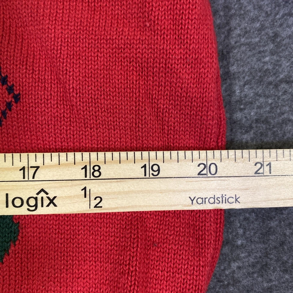 Suéter Top Pullover Manga Larga Argyle Rojo Blanco Verde Club Room Para Hombres Mediano Foto 4 de 4