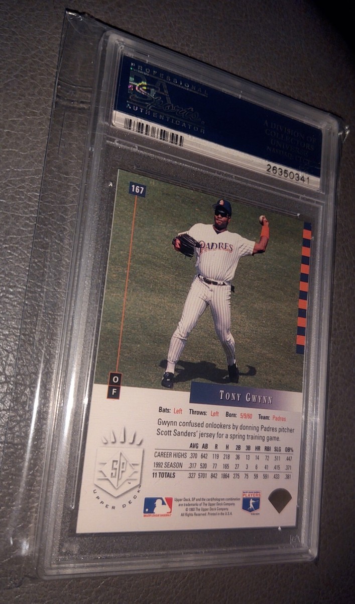1993 UPPER DECK SP TONY GWYNN #167 PSA 9 ERROR Card Photo Is
