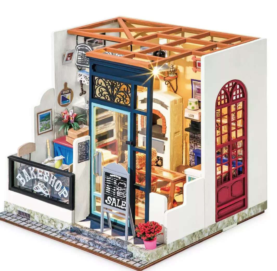 Robotime DIY Miniature House NANCY S BAKE SHOP 3D Wooden Model Kit