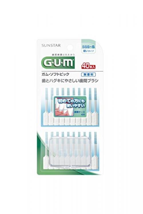 Sunstar GUM soft pick 40pcs fragrance free SSS-S size interdental cleaner  Japan