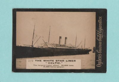 SCHIFF - THE WHITE STAR LINER '' CELTIC '' - OGDENS GUINEA GOLD - 1901