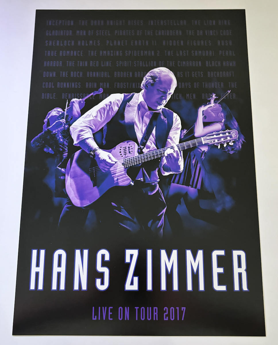 Hans Zimmer Live On Tour Poster 2017 Rare
