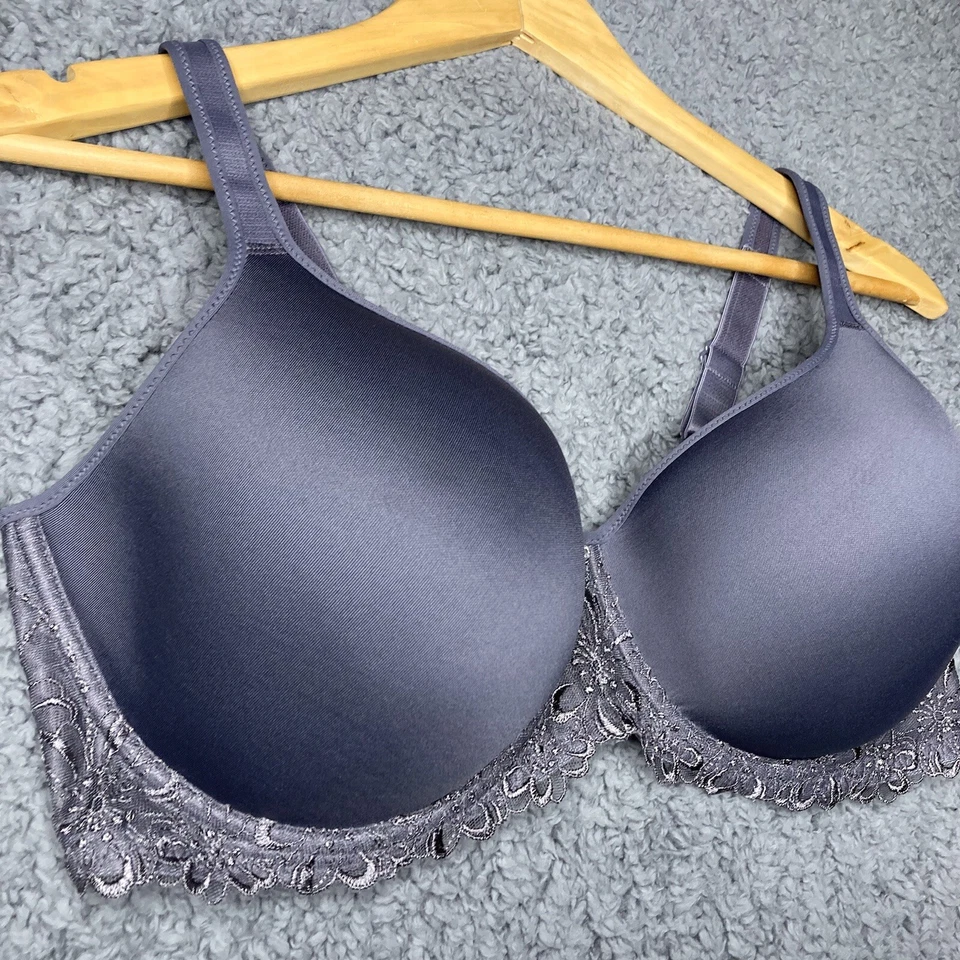 Sutiã Bali One liso U 42D roxo ultra leve strass acolchoado push up 3443 - Imagem 2 de 4