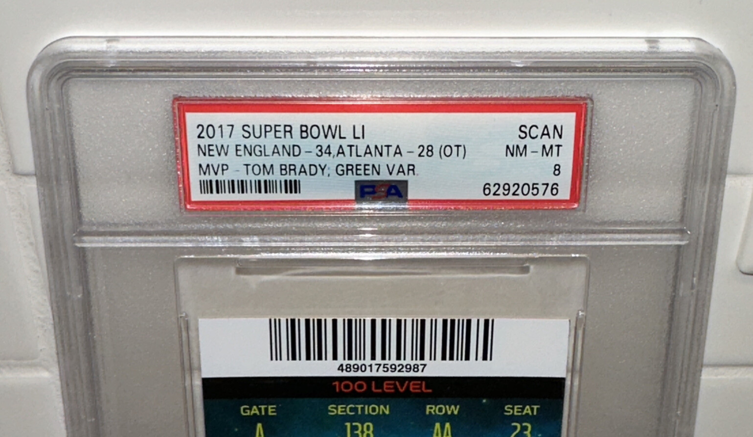 2017 Superbowl Super Bowl 51 LI Full Scan Ticket Stub Tom Brady