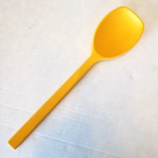 Vintage Rosti Mepal Serving Spoon Melamine Denmark Gold Yellow Square Top 11 in