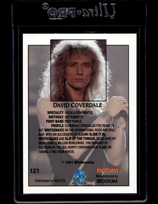 1991 Brockum Rock Cards #121 David Coverdale - Whitesnake | eBay