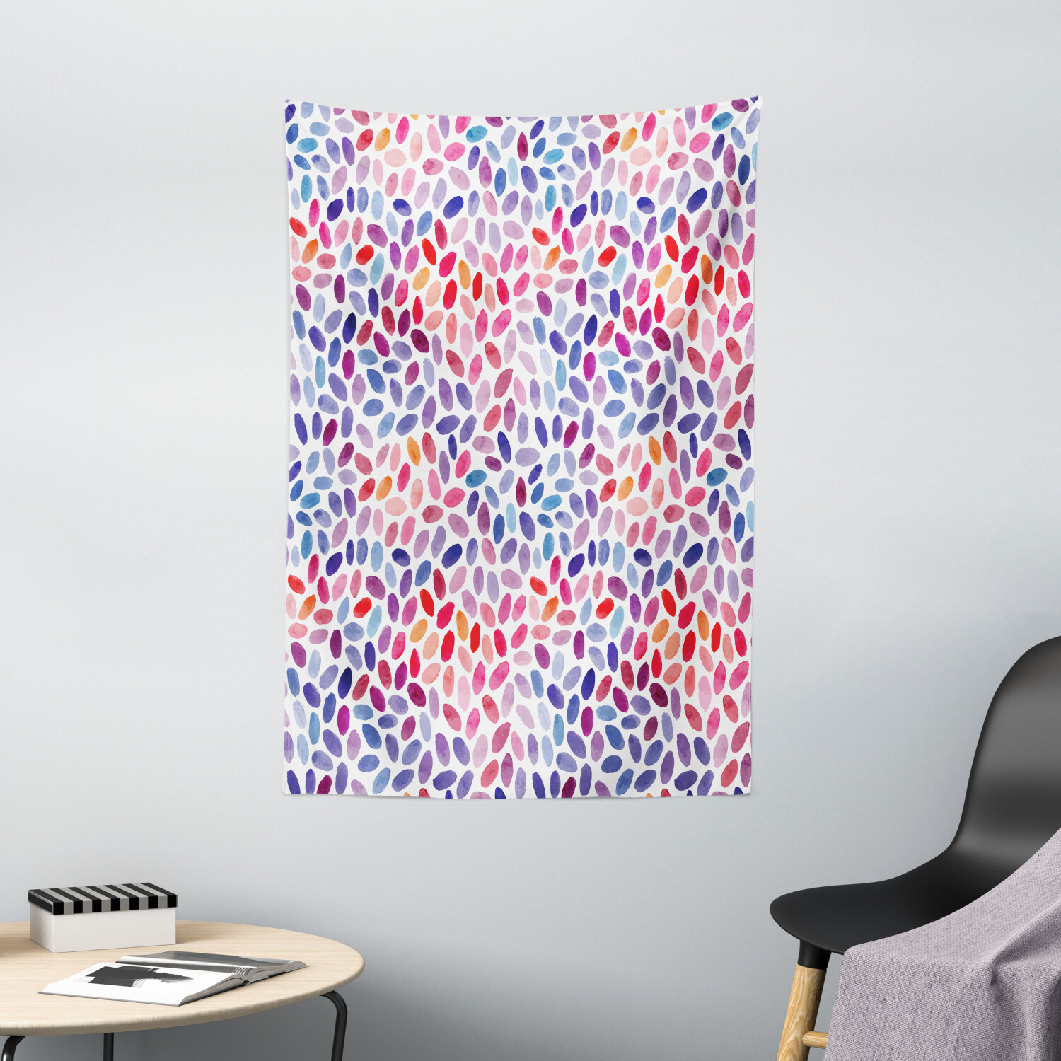 Abstract Tapestry Trippy Funky Sketchy Print Wall Hanging Decor
