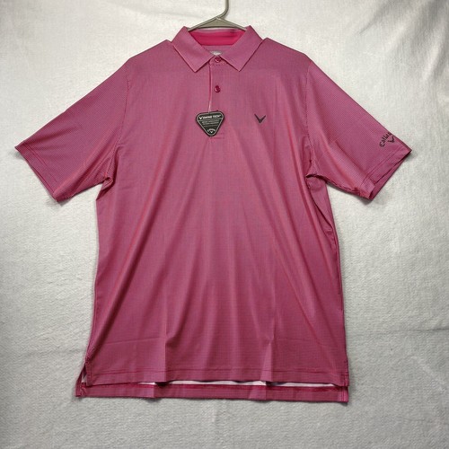 Callaway Opti-Dri Swing Tech Short Sleeve Polo Shirt Men's M Lilac Rose MSRP $65