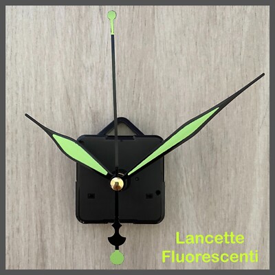 MECCANISMO PER OROLOGIO MECCANISMI DA PARETE MURO LANCETTE LUMINOSE | eBay