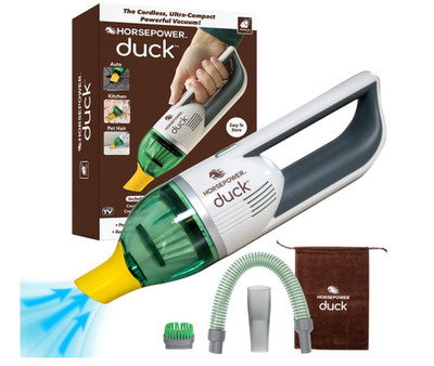 Duck Compact Cordless Vacuum by Horsepower, Ultra-Powerful - Free Shipping