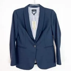 J. CREW NAVY BLUE PARKE WOOL STRETCH BLAZER WOMENS SZ 2P NWT