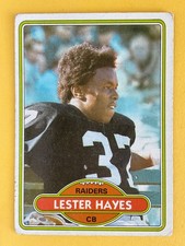 Lester Hayes 1980 Topps Rookie Card #195 - Oakland Raider Cornerback RC. rookie card picture