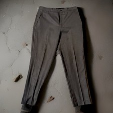 Pleated grey dress pants men