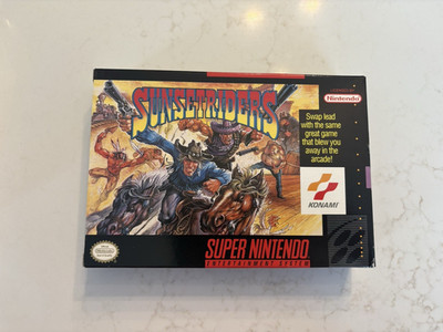 Sunset Riders SNES Box Manual Inserts No Cart - Very Nice Condition Box