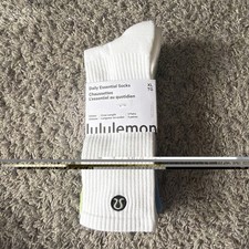Lululemon Daily Essential Socks Size XL Color WHT/KRDH/OAVE