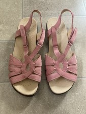 Hotter Pink Suede Ladies Sandals Size UK 6