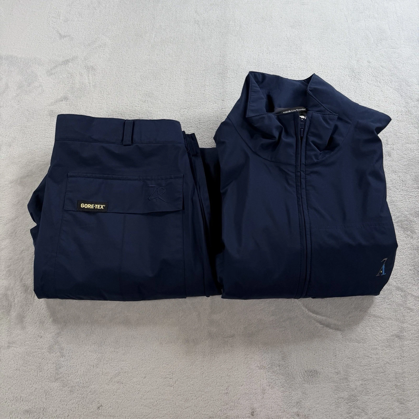Zero Restriction Alotian Golf Club Suit Set Men Medium Goretex Jacket Pants Blue