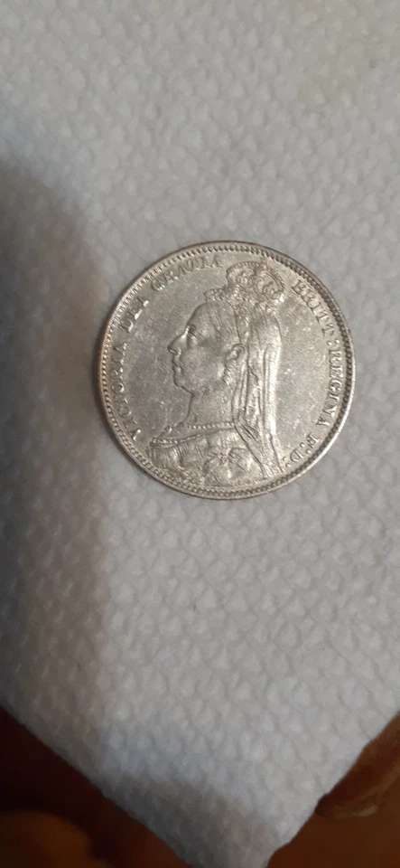 Great Britain 1890 British One Shilling  - Image 3 of 4