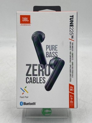 New JBL Tune 225 TWS Pure Bass (Black) True Wireless In-Ear Headphone Earbuds