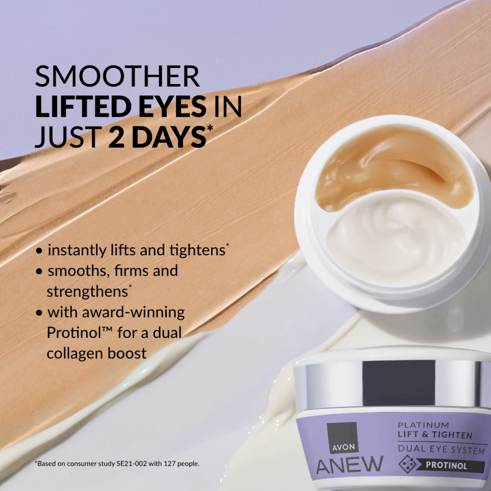 Avon Anew Platinum Lift & Tighten Dual Eye System Protinol Sealed from £8.99