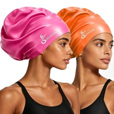 Extra Large Swim Cap for Braids, Dreadlocks, Long Curly Hair - Silicone Cap