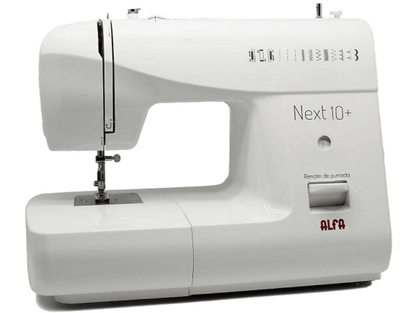 Máquina de coser - Alfa NEXT 10+, 12 puntadas, Luz Led, Blanco