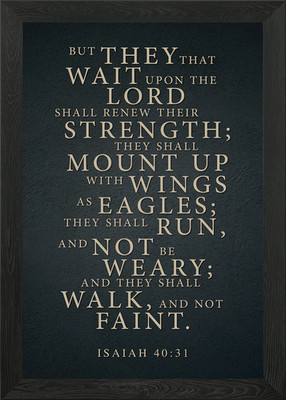 Isaiah 40:31 Scripture Art Framed Wall Art Poster Canvas Print Picture