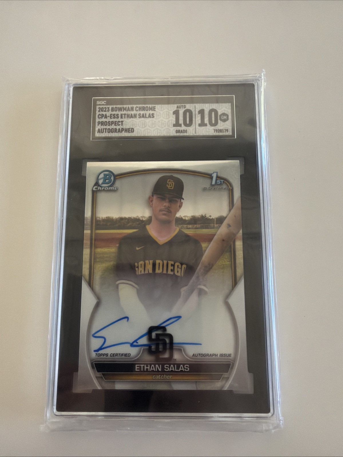 Ethan Salas 2023 Bowman Chrome #CPA-ESS Prospect Auto (1st) Price