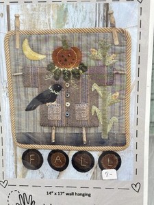 Heart To Hand Designs #386 Clothesline Scarecrow Wall Hanging Pattern Primitive