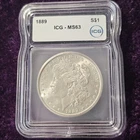 VIDEO 👀🔥BEAUTIFUL 🔥1889  MORGAN SILVER DOLLAR  ICG  MS63