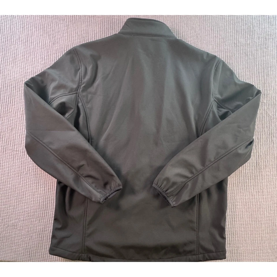 Chaqueta softshell Fidelity Investments para hombre grande negra cremallera completa logotipo abrigo Foto 3 de 4