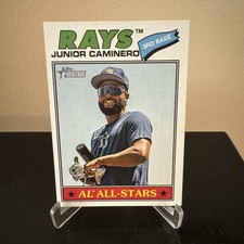 Topps 2026 Heritage Junior Caminero Image Variation SP #380 - Rays w/ Base
