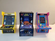 Micro Player Space Invaders, Pac-man & Ms Pac-man Retro Arcade Lot