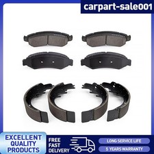 Front Rear Brake Pads Drum Brake Shoes For 1986-1993 Ford Bronco