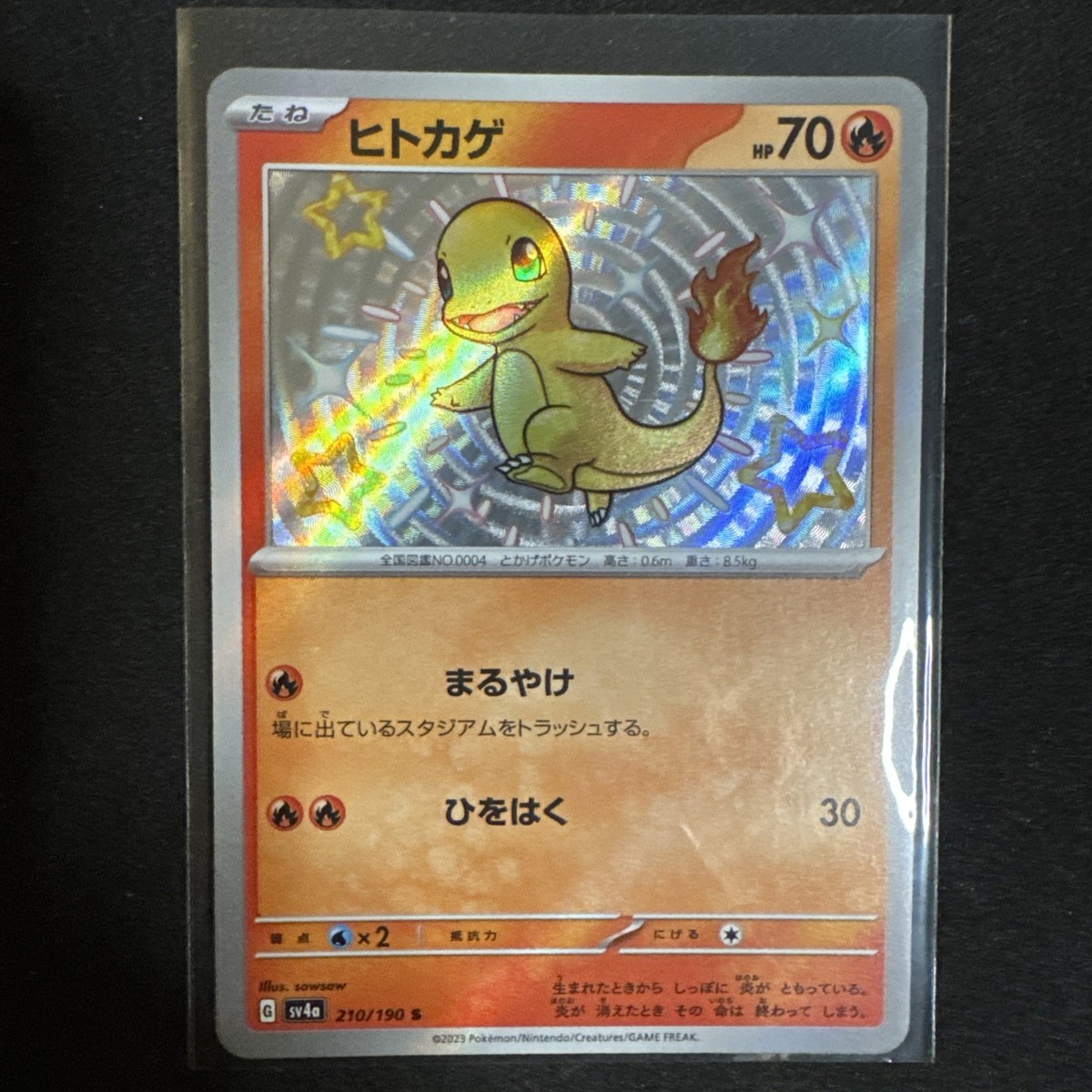 【PSA10】ヒトカゲ S SV4a 210/190 Shiny Charmander S 210/190 SV4a Shiny Treasure ex - Pokemon Card