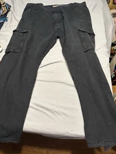 Noiz Men's Pants Cargo Pockets  Black 44/32