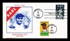 US COVER BABE RUTH & JACKIE ROBINSON BASEBALL FDC COMBO LANDS END CACHET