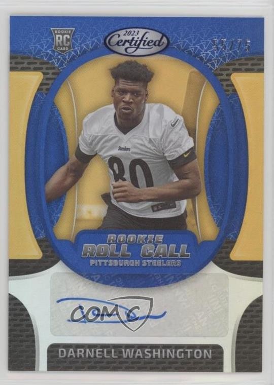 Darnell Washington Panini Certified Rookie Roll Call Signature #RRCS12 Mirror Red