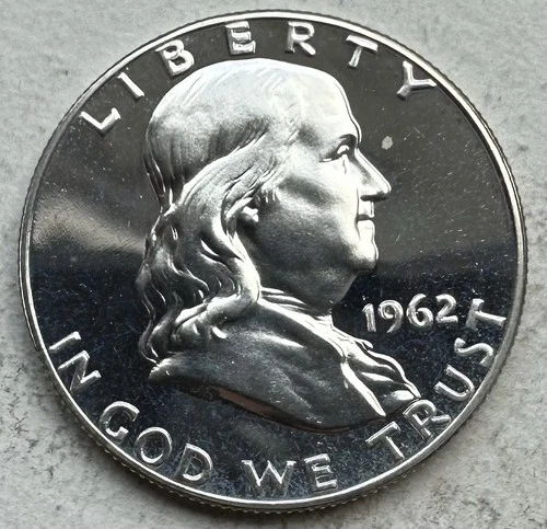1962 Proof Franklin Half Dollar 90% Silver-INV#8751