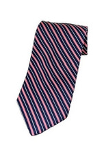 Brooks Brothers Makers Tie | Blue Pink White Stripe | Pure Silk | Made in USA