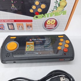 Atari Flashback Portable Black Handheld Console 60 Built In Games Cable Manual