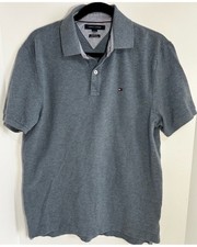 Tommy Hilfiger Mens Blue Cotton Short Sleeve Classic Fit Polo Shirt Size Medium