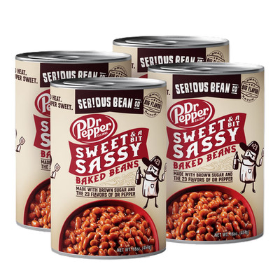 SERIOUS Bean Co sweet And A Bit Sassy Dr Pepper Baked Beans 4-pack of 16 Oz Can